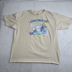 Cinnamoroll‎ Sanrio Beige Short Sleeve Graphic Hello Kitty Shirt Men's XL